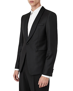 Armani Collezioni David Solid Slim Fit Tuxedo Jacket In Black