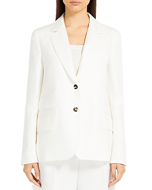 Max Mara Dimitri Single-breasted Linen Blazer In Silk