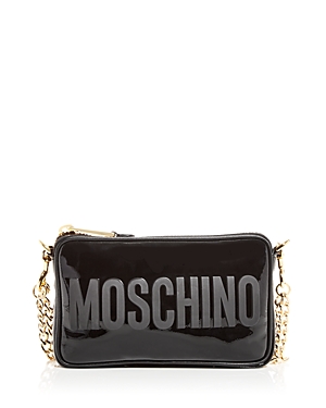 Moschino Mini Logo Shoulder Bag In Black