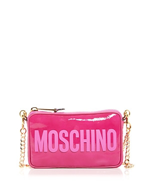 Moschino Mini Logo Shoulder Bag In Violet