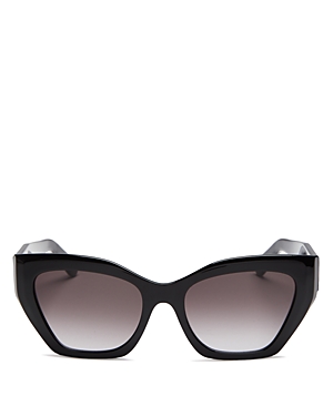 Ferragamo Salvatore  Cat Eye Sunglasses, 54mm In Black/gray Gradient