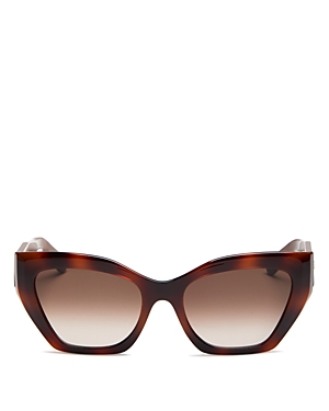 Shop Ferragamo Salvatore  Cat Eye Sunglasses, 54mm In Tortoise/brown Gradient