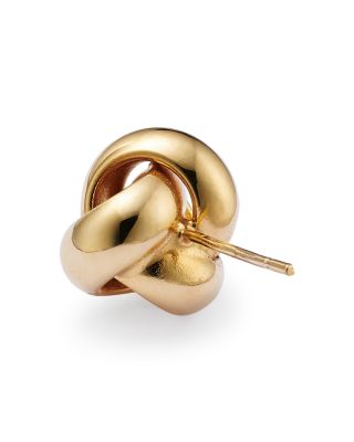 Love Knot Stud Earrings in 14K Yellow Gold