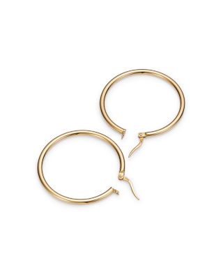 18K Yellow Gold Hoop Earrings