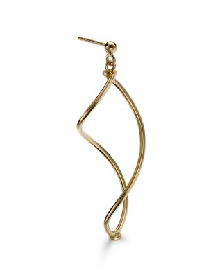 14K Yellow Gold Double Twisted Drop Earrings   