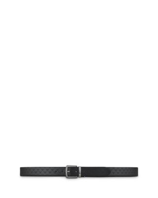 Reversible Logo Embossed Leather Buckle Belt