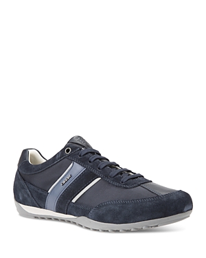 Shop Geox Men's Wells Low Top Sneakers In Dark Blue