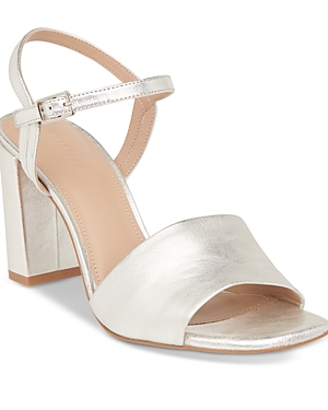 Whistles Lilley High Block Heel Sandals In Silver
