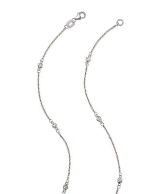 Diamond Station Necklace in 14K White Gold, .30 ct. t.w. - 100% Exclusive 