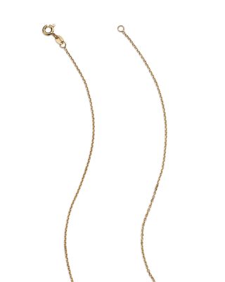 Emerald Bezel Pendant Necklace in 14K Yellow Gold, 16"  