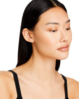 Diamond Princess-Cut Studs in 14K White Gold, 0.50 tcw 