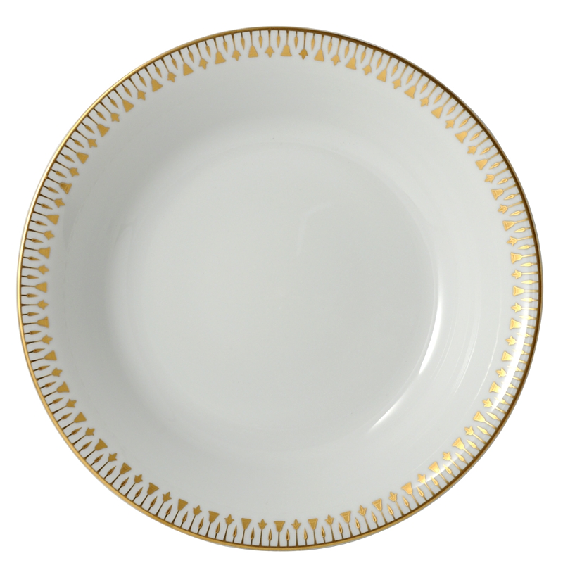 Bernardaud Soleil Levant Open Vegetable Dish In White/gold