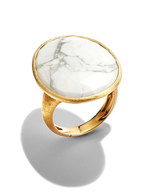 Marco Bicego 18k Yellow Gold Lunaria Howlite Cocktail Ring - 150th Anniversary Exclusive In White/gold