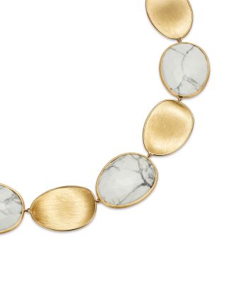 18K Yellow Gold Lunaria Howlite Petal Necklace, 17.75&amp;quot; - 150th Anniversary Exclusive