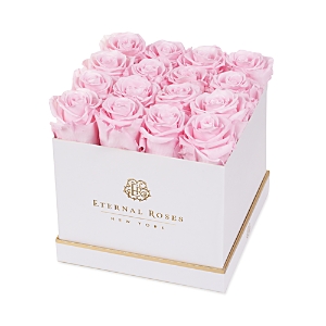 Eternal Roses 16 Rose Gift Box In White/light Pink