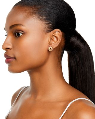 Love Knot Stud Earrings in 14K Yellow Gold 