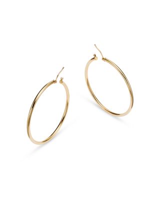 Tube Hoop Earrings in 14K Yellow Gold 