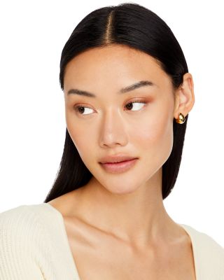 14K Yellow Gold Huggie Earrings 