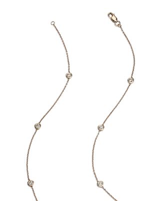 Diamond Station Necklace in 14K Yellow Gold, 1.0 tcw&nbsp;