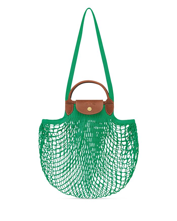 Longchamp Le Pliage Filet Knit Bag In Green
