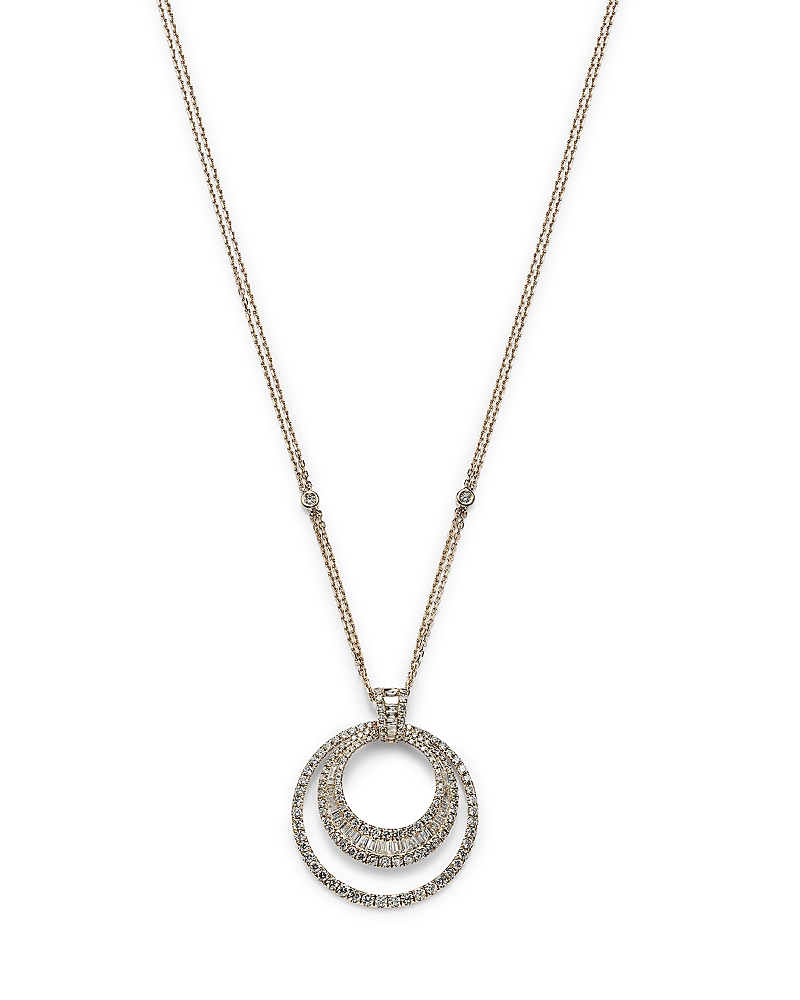 Bloomingdale's Diamond Circle Pendant Necklace In 14k Yellow Gold, 2.1 Ct. T. W. - Exclusive In White/gold
