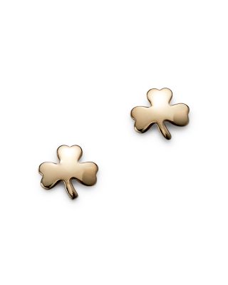 Small Clover Stud Earrings in 14K Yellow Gold 