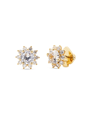 Kate Spade Sunny Halo Goldtone & Cubic Zirconia Stud Earrings In Clear/gold