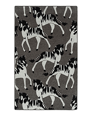Hilary Farr Forever Fauna Hfa02 Area Rug, 5' X 8' In Charcoal
