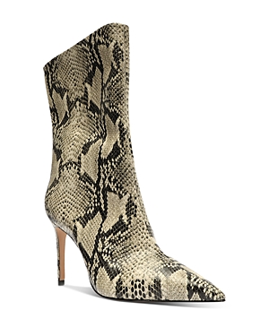 Schutz Women's Mary Pointed Toe High Heel Booties In Natural