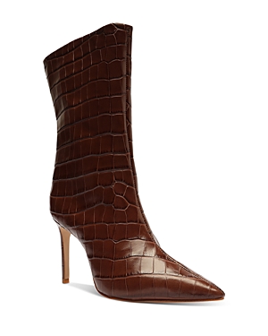 Schutz Women's Lun Pointed Toe High Heel Booties In New Cognac