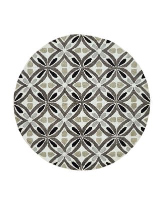 Hilary Farr Peranakan Tile HPT02 Round Area Rug, 5'9