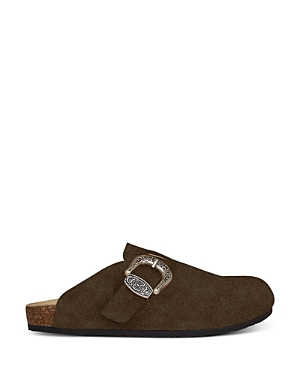 Brother Vellies Men's Greg Buckled Mules In Taupe