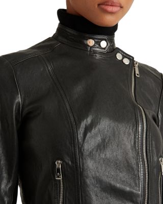 Burnished Leather Moto Jacket