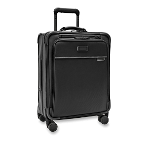 Shop Briggs & Riley Baseline Global Carry On Spinner Suitcase In Black