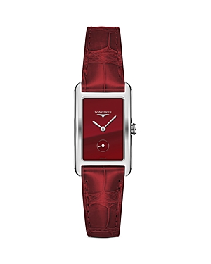 Longines Dolcevita Watch, 23mm X 37mm In Red