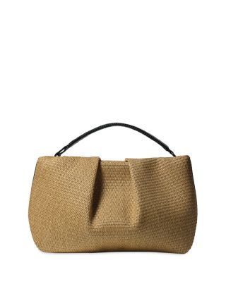 Callista Maxi Pleated Straw Clutch Bloomingdale s