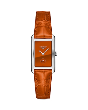 Longines Dolcevita Watch, 23mm X 37mm In Orange