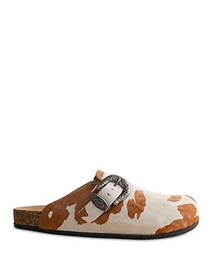 Brother Vellies Men's Greg Buckled Mules In Brown Cow