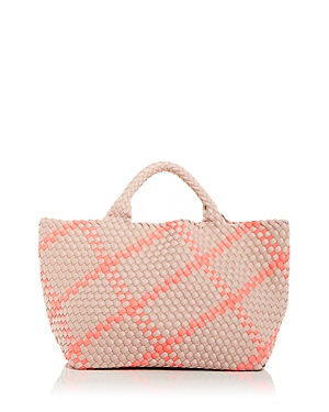Naghedi St. Barths Small Plaid Tote In Punch | ModeSens