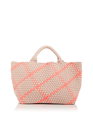 Naghedi St. Barths Small Plaid Tote In Punch