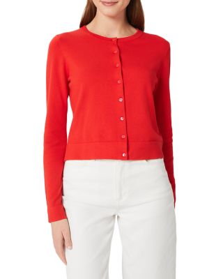 women red cardigan