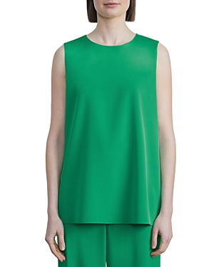 Lafayette 148 Adela Sleeveless Silk Top In Garden Green