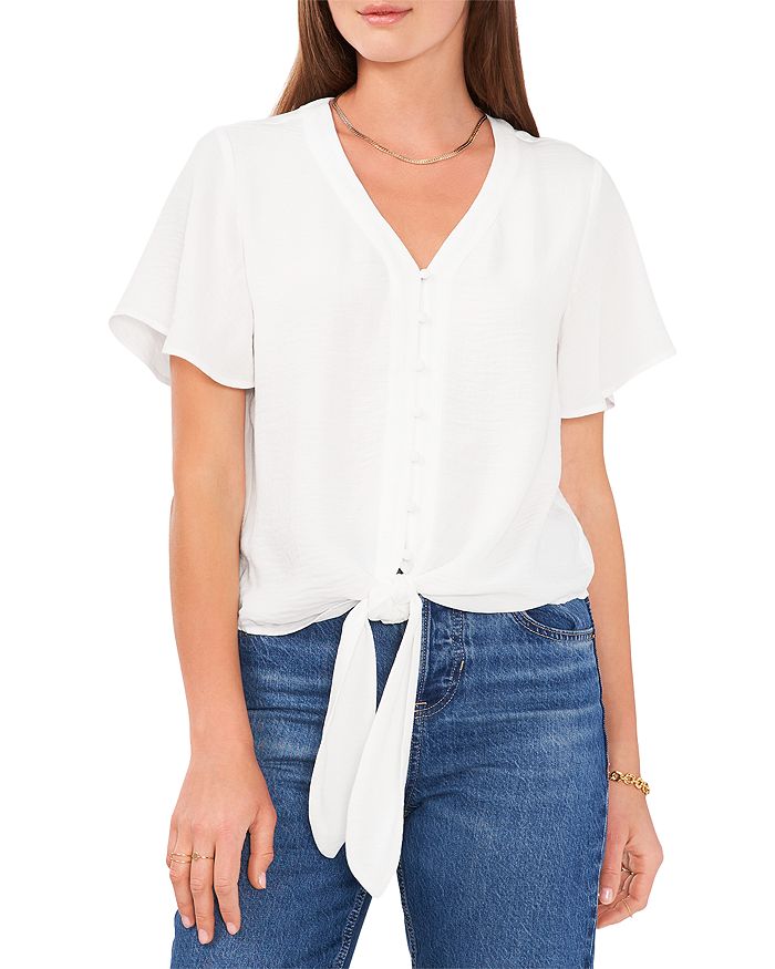 VINCE CAMUTO Tie Front Shirt | Bloomingdale's