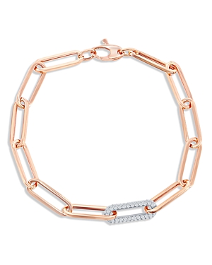 Bloomingdale's Diamond Paperclip Bracelet in 14K Rose Gold, 0.70 ct. t.w. - 100% Exclusive