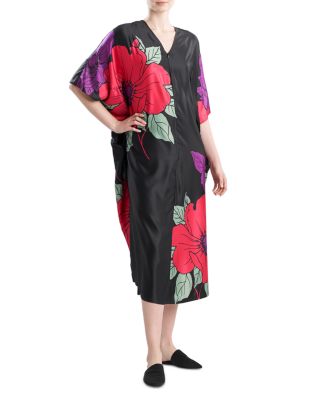 natori zip front caftan robe