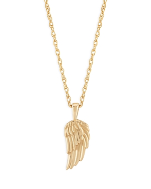 Photos - Pendant / Choker Necklace Bloomingdale's Wing Pendant Necklace in 14K Yellow Gold, 18 - 100 Exclusiv