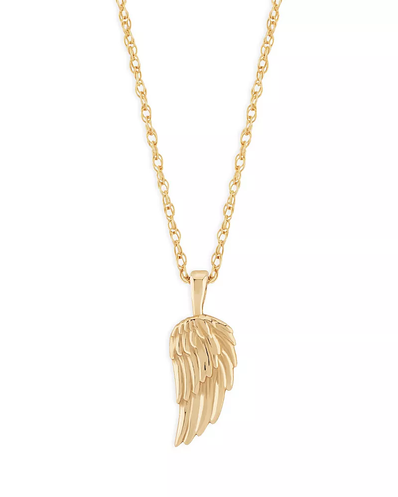 Bloomingdale's Fine Collection Wing Pendant Necklace in 14K Yellow Gold, 18