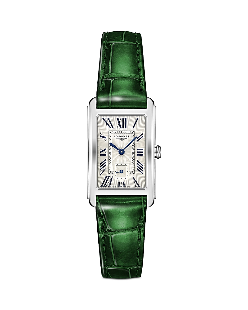 Longines Dolce Vita Watch, 23mm X 37mm In White/green