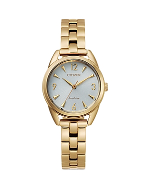 Shop Citizen Eco-drive Classic Dress Watch, 27mm In White/gold