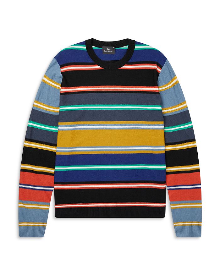 PS Paul Smith Merino Striped Pullover Crewneck Sweater | Bloomingdale's
